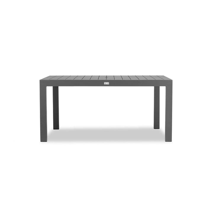 Classic Aluminum 6-Seater Rectangular Dining Table - Slate by Harmonia Living