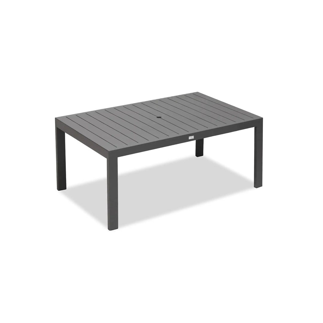 Classic Aluminum 6-Seater Rectangular Dining Table - Slate by Harmonia Living