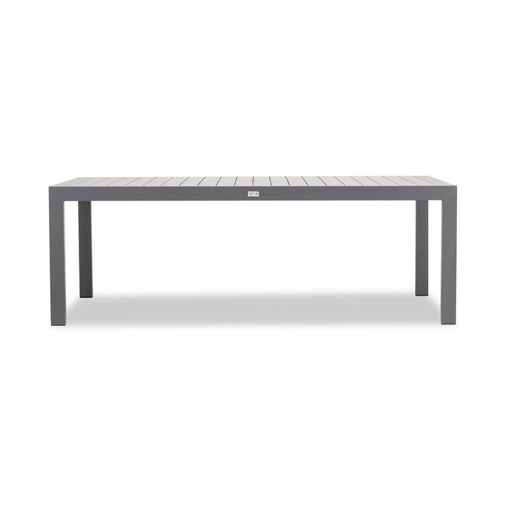 Classic Aluminum 8-Seater Rectangular Dining Table - Slate by Harmonia Living