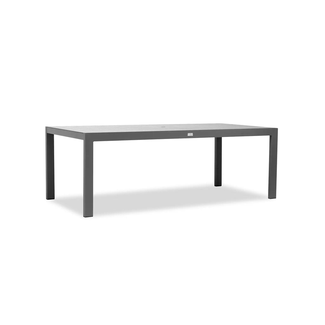 Classic Aluminum 8-Seater Rectangular Dining Table - Slate by Harmonia Living