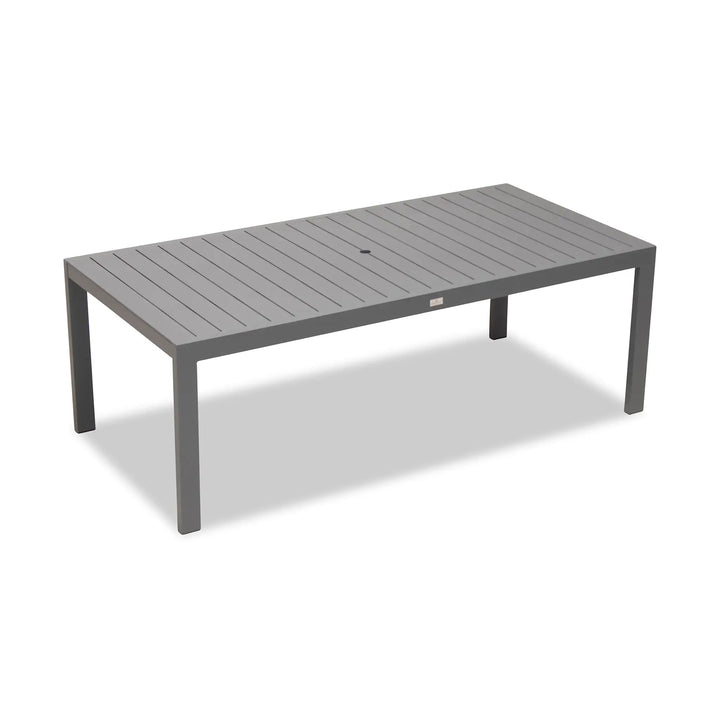 Classic Aluminum 8-Seater Rectangular Dining Table - Slate by Harmonia Living