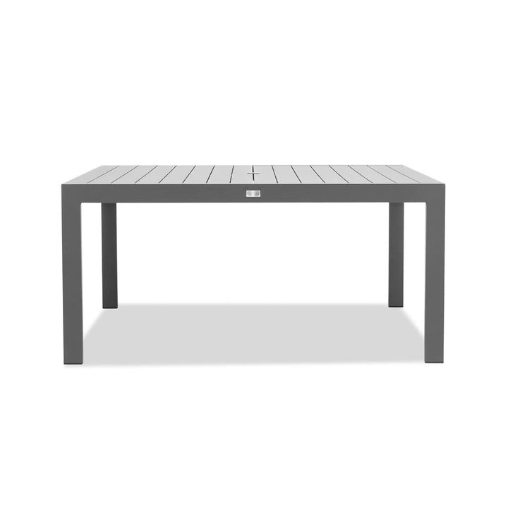 Classic Aluminum 8-Seater Square Dining Table - Slate by Harmonia Living