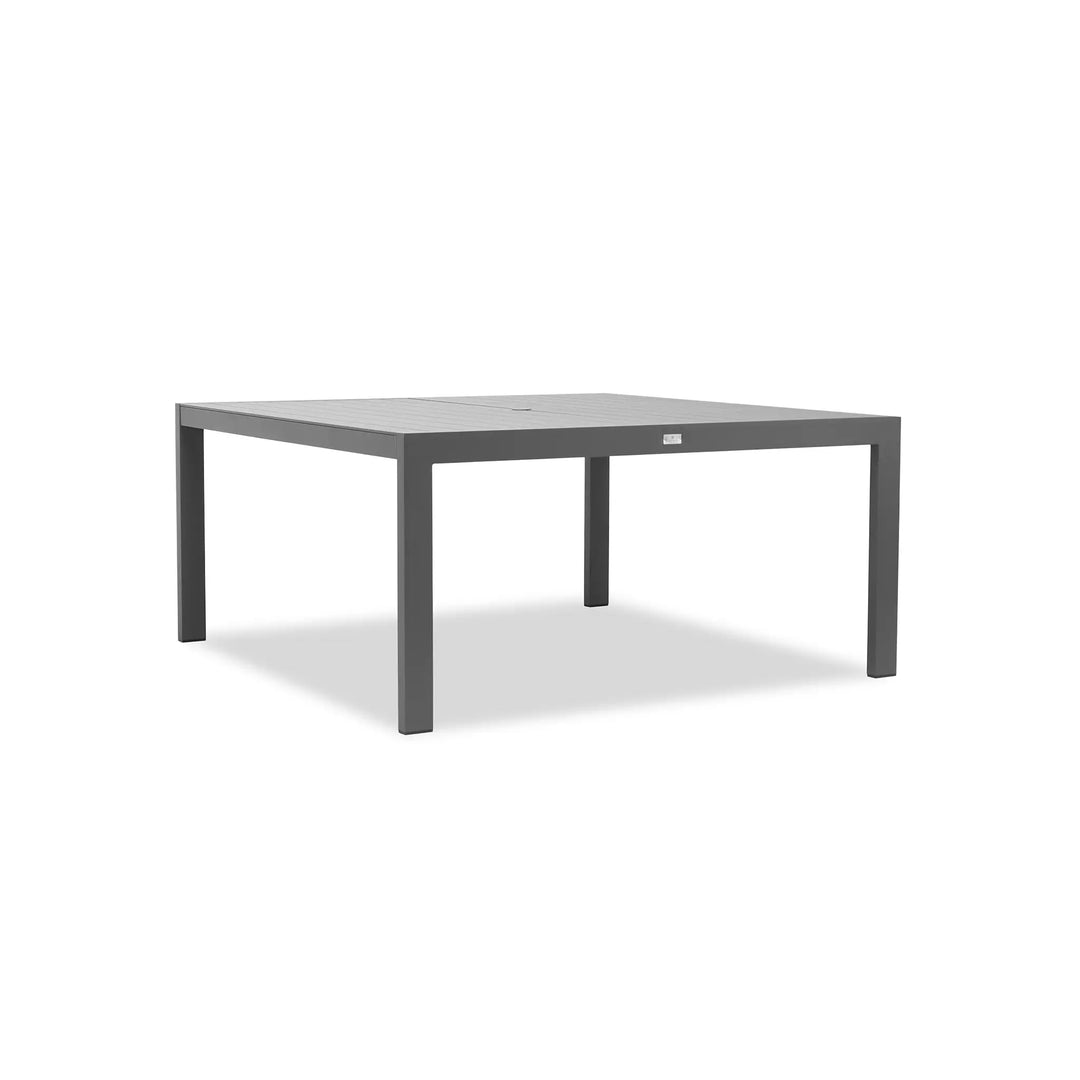 Classic Aluminum 8-Seater Square Dining Table - Slate by Harmonia Living