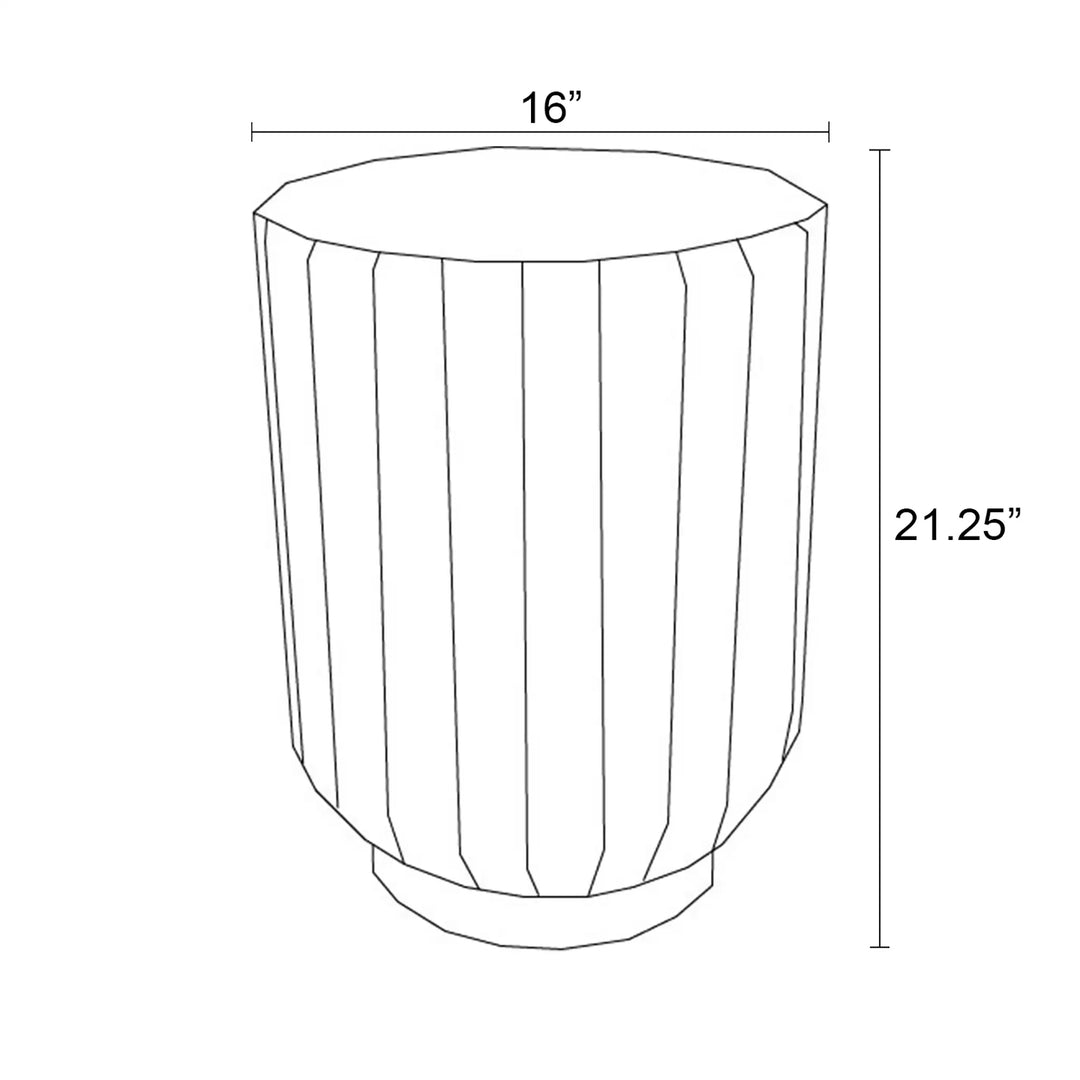 Current Round End Table - Onyx by Harmonia Living