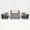 Campo 4-Piece Deep Seating Loveseat Set with Fire Pit