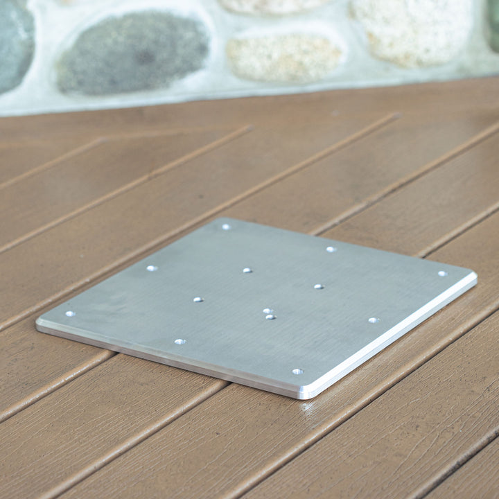 FIM Umbrellas 14" Square Aluminum Deckmount Plate