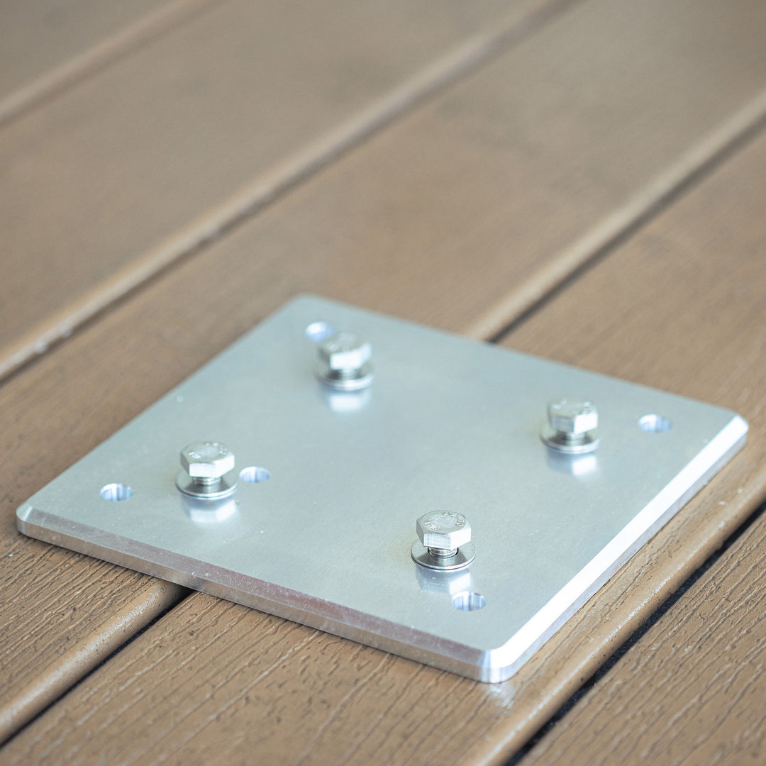 FIM Umbrellas 8" Square Aluminum Deckmount Plate