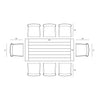 Harmonia Living Dune Fields 8 Seat Aluminum Reclaimed Teak Outdoor Dining Set 52