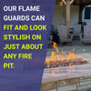 Rectangle Glass Flame Guard for 18" x 6" Drop-In Pan by American Fire Products