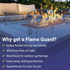 Rectangle Glass Flame Guard for 18" x 6" Drop-In Pan by American Fire Products