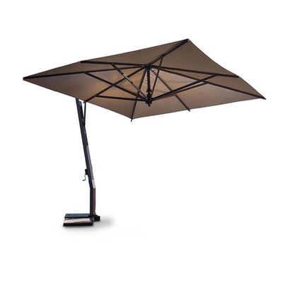FIM Umbrellas P19 10x13' Rectangular Cantilever Umbrella with Brown Frame