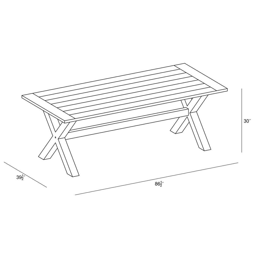 Fields 8 Seat Reclaimed Teak Outdoor Dining Table by Harmonia Living