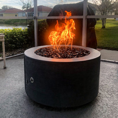 The Outdoor Plus 72" Occasional Height Florence Concrete Gas Fire Pit