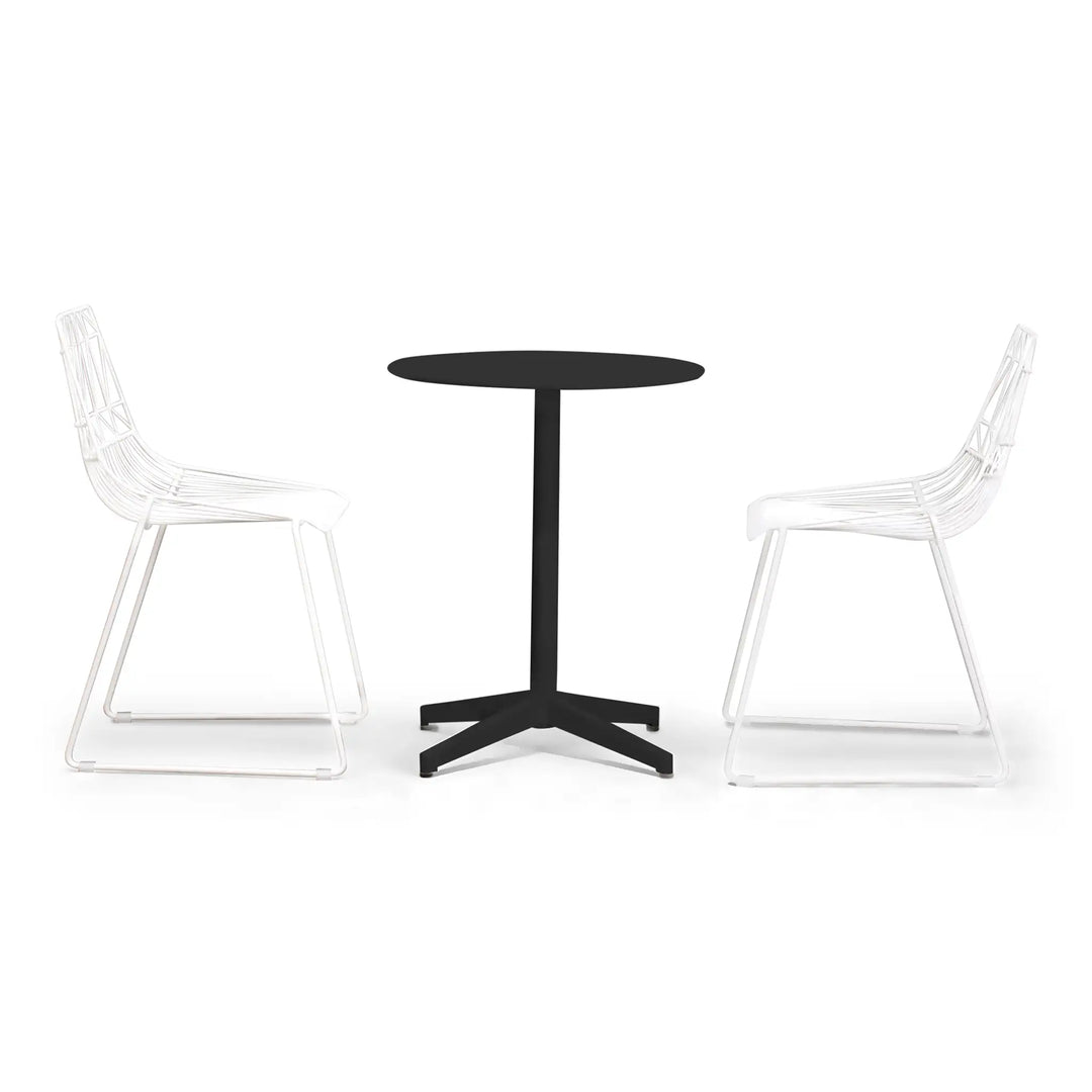 Ace 3 Piece Dining Matte Black Set by Harmonia Living