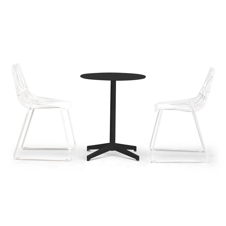 Ace 3 Piece Dining Matte Black Set by Harmonia Living