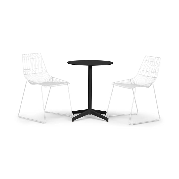 Ace 3 Piece Dining Matte Black Set by Harmonia Living