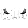 Ace 3 Piece Dining Matte Black Set by Harmonia Living