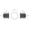 Ace 3 Piece Dining Matte Black Set by Harmonia Living