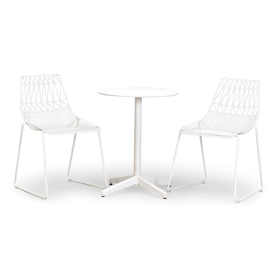 Ace 3 Piece Dining Matte White Set by Harmonia Living