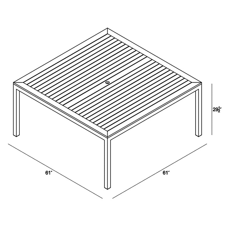 Arbor 8-Seater Square Dining Table