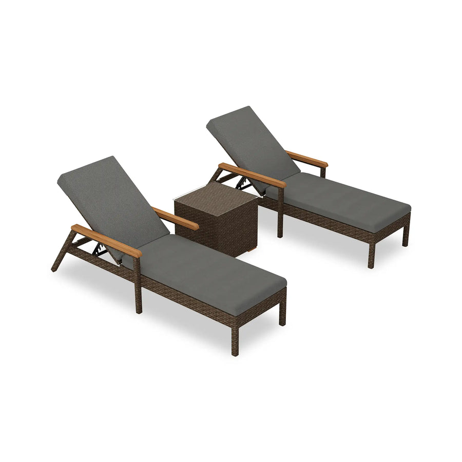 Arden 3 Piece Reclining Chaise Lounge Set by Harmonia Living