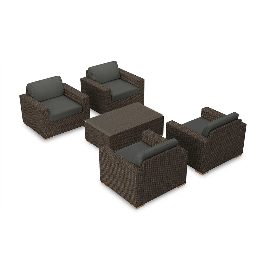 Arden 5 Piece 4-Seat Club Chair Set by Harmonia Living