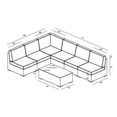 Arden 7 Piece Sectional Set by Harmonia Living