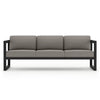 Harmonia Living Avion 3 Piece Aluminum Sofa Set - Black - Canvas Charcoal