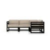 Harmonia Living Avion 4 Piece Aluminum Sectional Set - Black - Canvas Flax