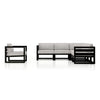 Harmonia Living Avion 6 Piece Aluminum Sectional Set - Black - Cast Silver