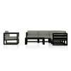 Harmonia Living Avion 7 Piece Aluminum Sectional Set - Black - Canvas Charcoal