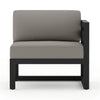 Harmonia Living Avion 7 Piece Aluminum Sectional Set - Black - Canvas Charcoal