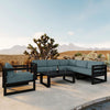 Harmonia Living Avion 7 Piece Aluminum Sectional Set