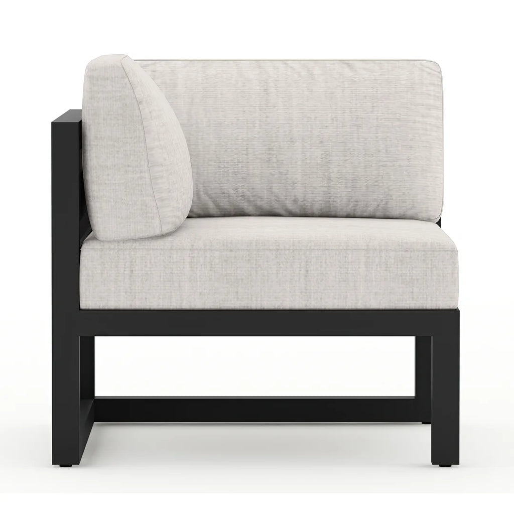 Harmonia Living Avion Aluminum Corner Section - Black - Cast Silver