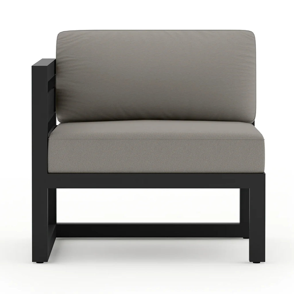 Harmonia Living Avion Aluminum Left Arm Section - Black - Canvas Charcoal
