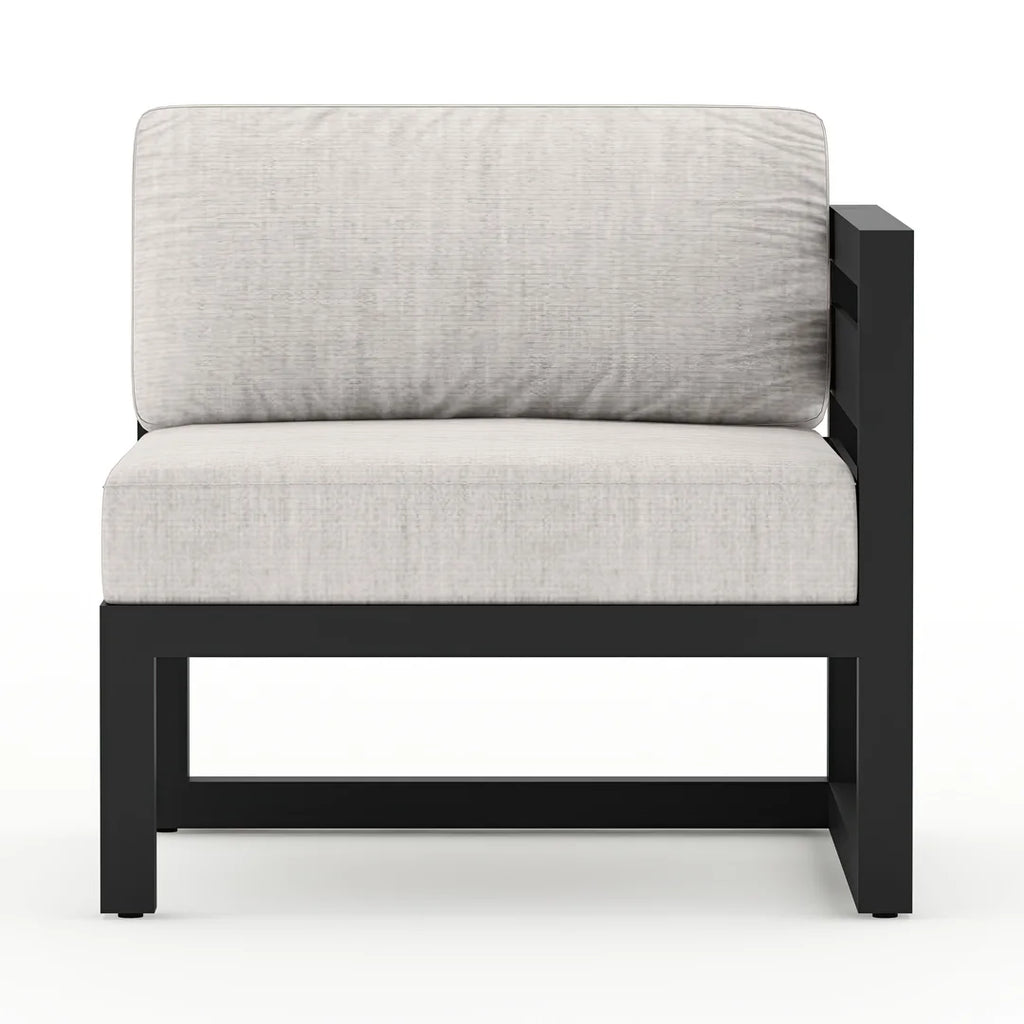 Harmonia Living Avion Aluminum Right Arm Section - Black - Cast Silver