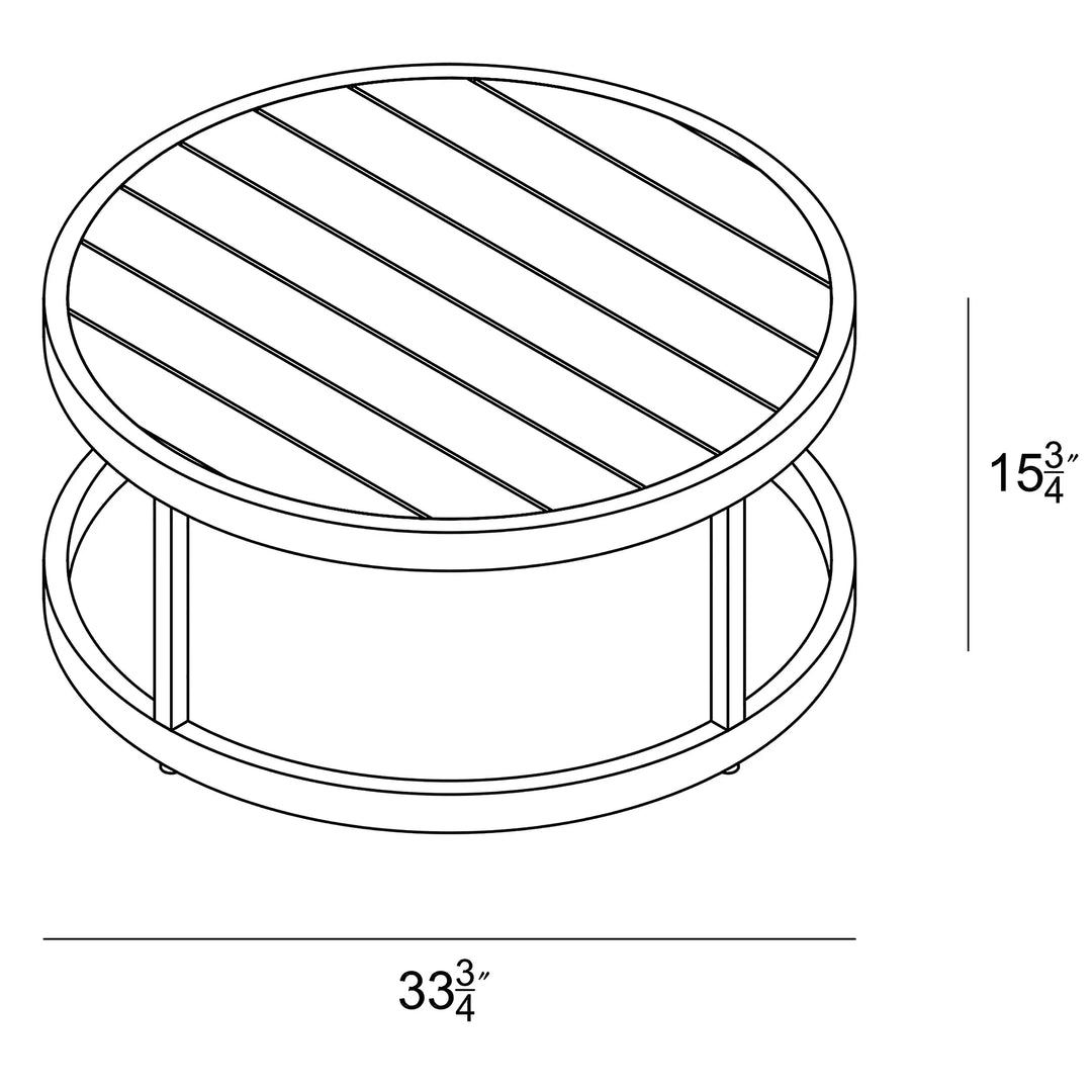 Avion Round Coffee Table - Black by Harmonia Living