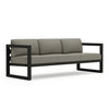Harmonia Living Avion Aluminum Sofa - Black - Canvas Charcoal