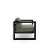 Harmonia Living Avion Aluminum Sofa - Black - Canvas Charcoal