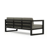 Harmonia Living Avion Aluminum Sofa - Black - Canvas Charcoal