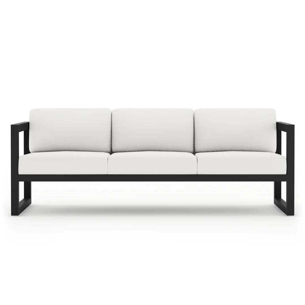 Harmonia Living Avion Aluminum Sofa - Black - Canvas Natural