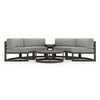 Harmonia Living Avion 4 Piece Aluminum Curve Sectional Set - Slate - Cast Silver