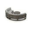 Harmonia Living Avion 4 Piece Aluminum Curve Sectional Set - Slate - Cast Silver