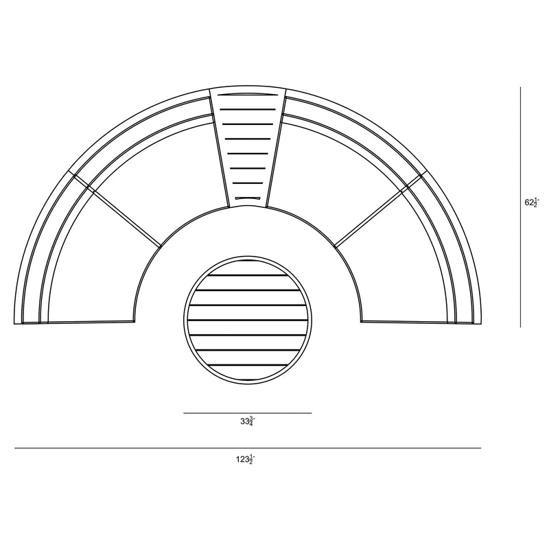 Avion 4 Piece Curve Sectional Set - Slate by Harmonia Living