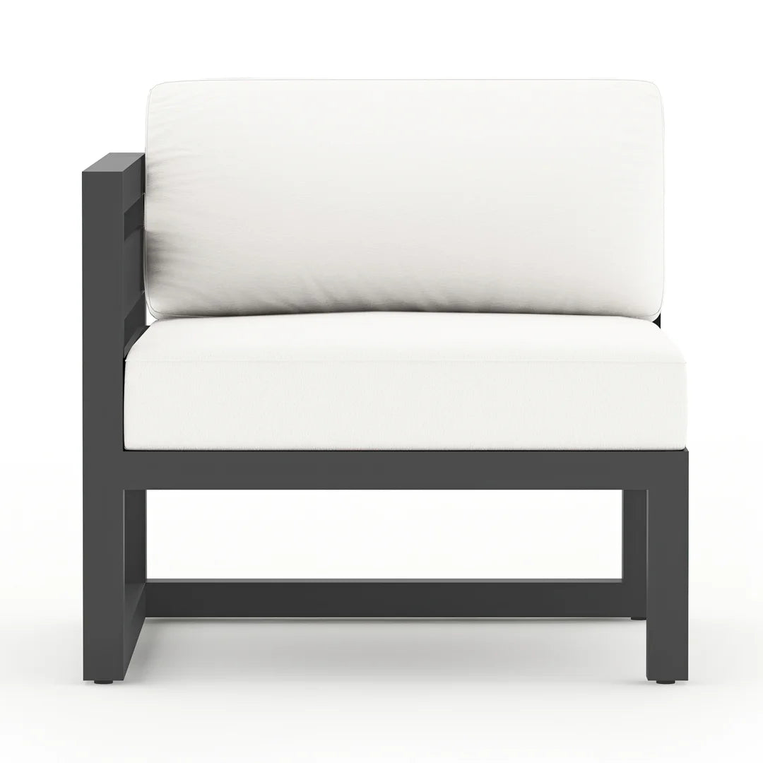 Harmonia Living Avion 4 Piece Aluminum Sectional Set - Slate - Canvas Natural