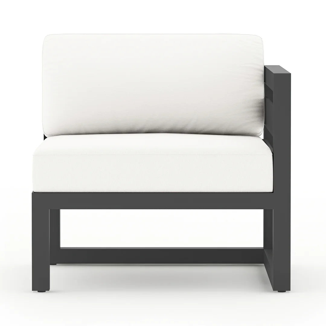 Harmonia Living Avion 4 Piece Aluminum Sectional Set - Slate - Canvas Natural