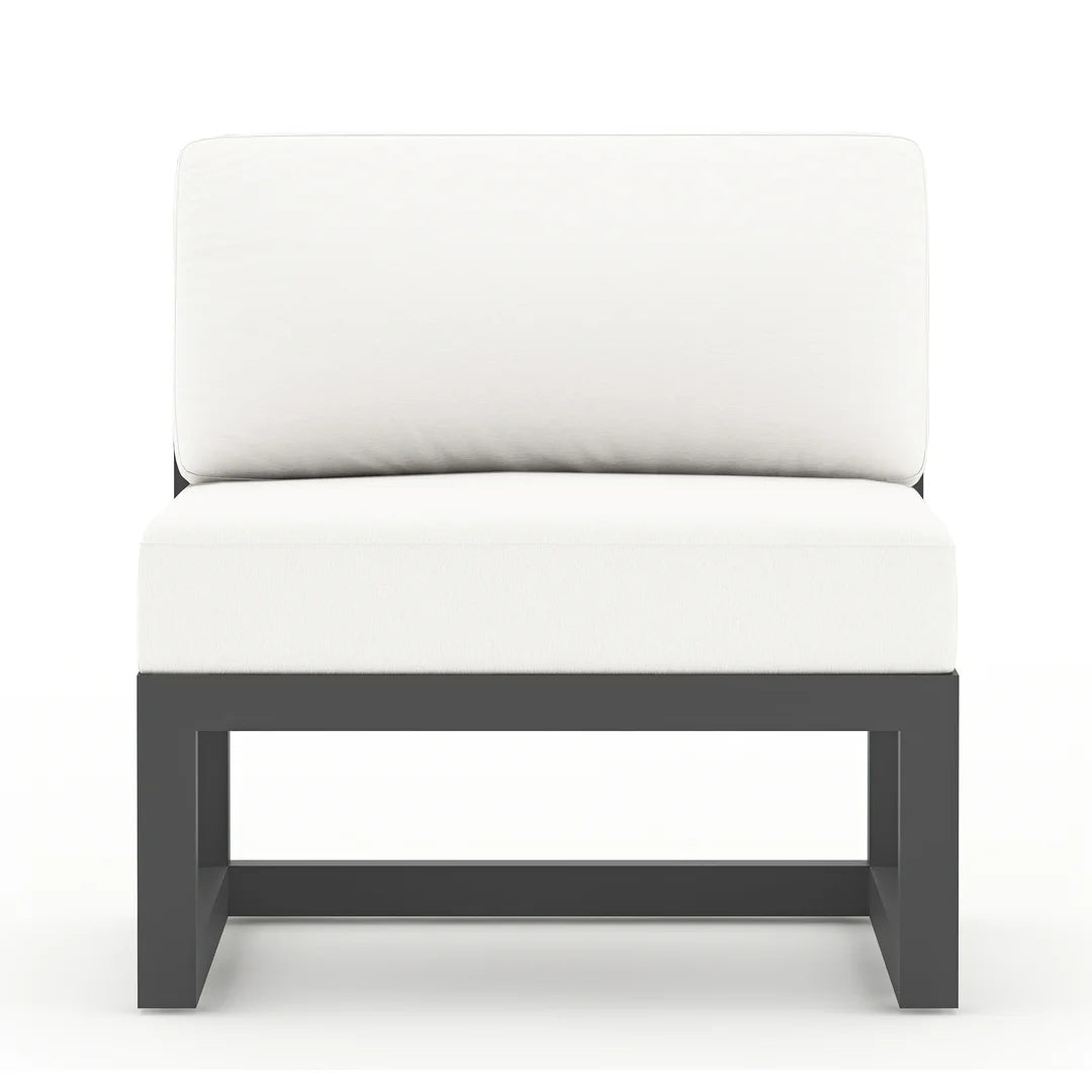 Harmonia Living Avion 4 Piece Aluminum Sectional Set - Slate - Canvas Natural