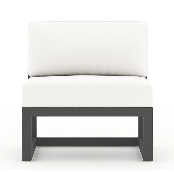 Harmonia Living Avion 4 Piece Aluminum Sectional Set - Slate - Canvas Natural