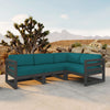 Harmonia Living Avion 4 Piece Aluminum Sectional Set