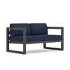 Harmonia Living Avion Aluminum Loveseat - Slate - Spectrum Indigo
